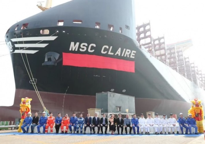 شركة MSC تستقبل سفينة تعمل بالوقود المزدوج بطاقة 16196 حاوية